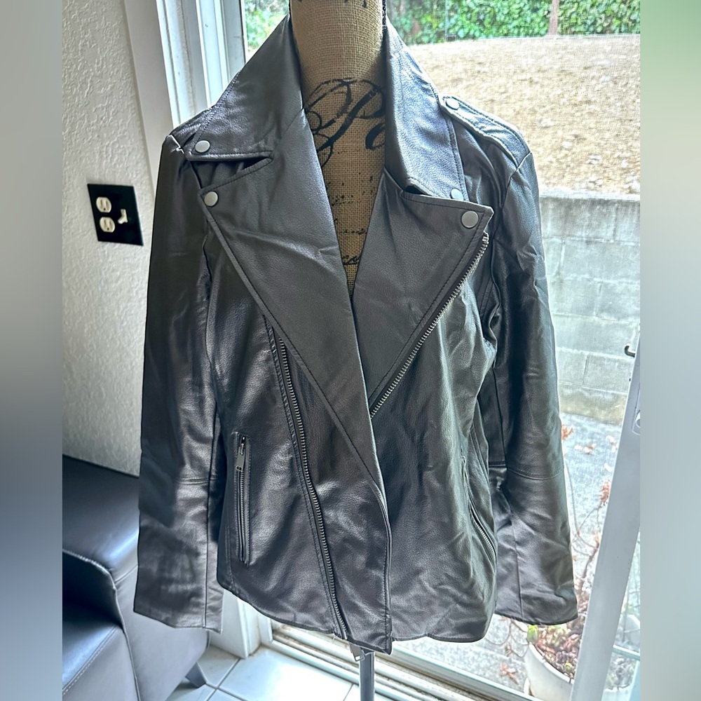 Bagatelle faux leather moto jacket.